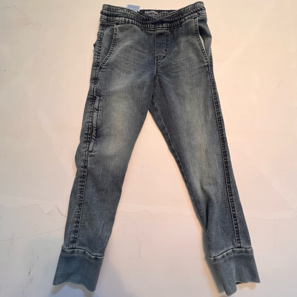 Denizen by Levi’s boys denim joggers with cargo pocket drawstring size 8